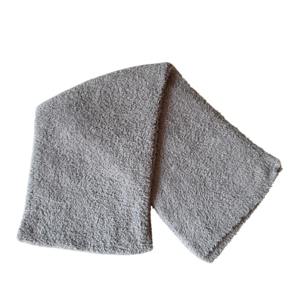 Barefoot Dreams Scarf CozyChic Knit Plush NEW Gray Taupe